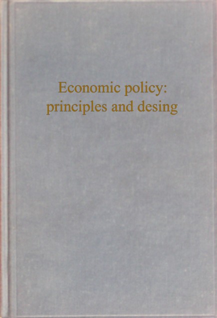 Titlepage book Economic policy: principles and design