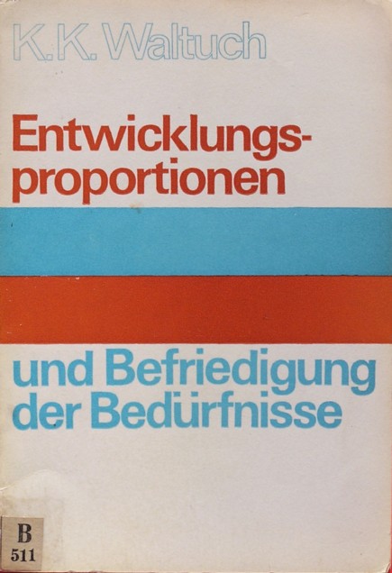 Titlepage book Entwicklungsproportionen und Befriedigung der Bedürfnisse
