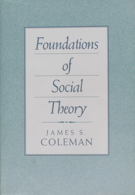 Title page book Foundations of social theory