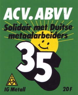 Sticker of ACV and ABVV